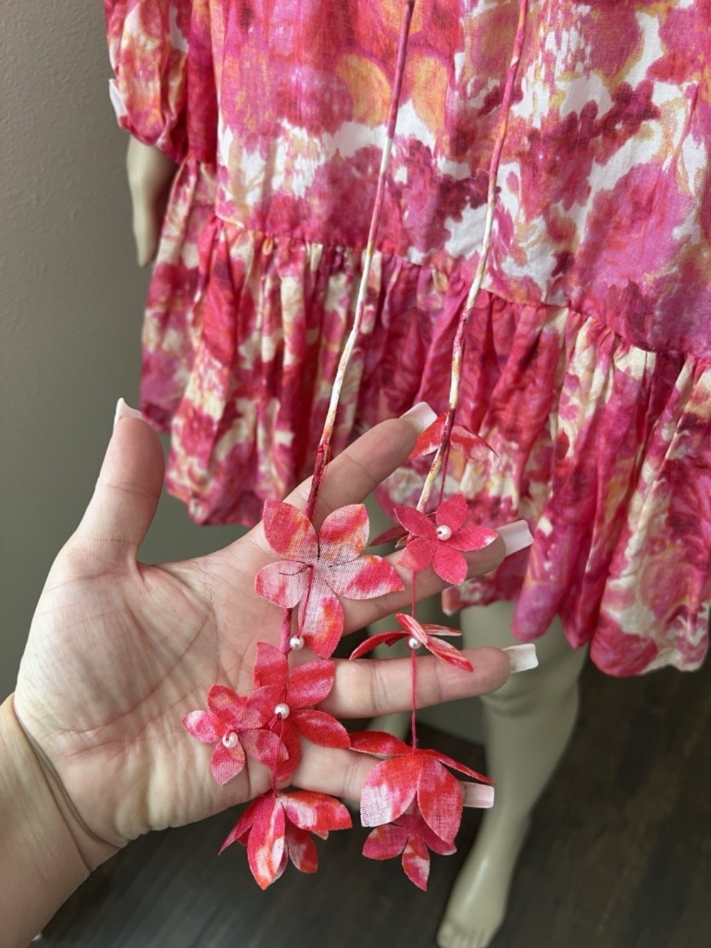 ZIMMERMANN High Tide Lantern Mini Dress $1,100 Floral Ruffle Tiered 0 AU - US 4 - Picture 12 of 12